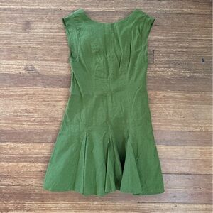 Abercrombie & Fitch Olive Green Linen Blend Sleeveless Mini Dress Size Small